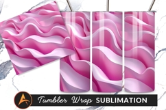 Pink Abstract Wavy Background Tumbler Png Product Image 1