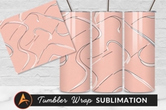 Abstract Pink Background With Black And White Lines Product Image 1