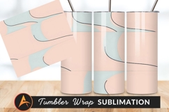 Abstract Pink Blue Shapes Tumbler Png Product Image 1