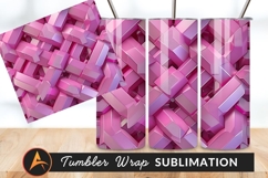 Abstract Pink Geometric Cubes Background Design Product Image 1