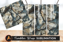 Cracked Rock Formation Detailed Stone Wall Texture Tumbler Product Image 1