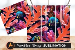 Vibrant Coral Reef Fish And Coral Scene Tumbler Product Image 1