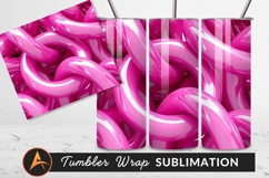 Pink Shiny Chain Links Tumbler Png Product Image 1