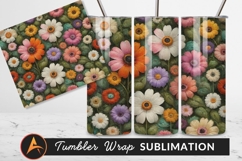 Colorful Daisy Flower Garden Floral Pattern Tumbler Product Image 1