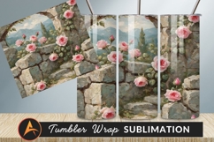 Roses Climbing Stone Archway Oil Painting Product Image 1