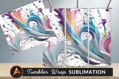 Colorful Paint Splashes Isolated On White Background Product Image 1