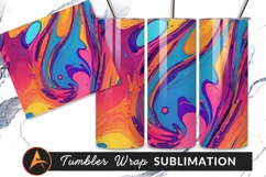 Swirling Abstract Color Fluid Pattern Tumbler Png Product Image 1