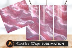 Glossy Pink Waves With Water Droplets Tumbler Png Product Image 1