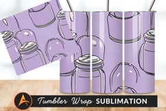 Purple Tumblers Seamless Pattern Graphic Design Product Image 1