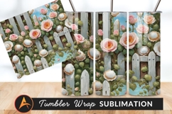 Roses And Seashells By A Picket Fence Product Image 1