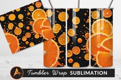 Orange Slices And Juice On Black Background Product Image 1