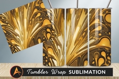 Golden Fluid Abstract Art Tumbler Png Product Image 1