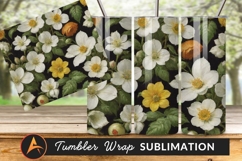 Elegant Floral Pattern On Dark Background Product Image 1