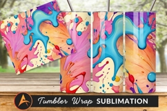 Colorful Paint Splash Background Tumbler Png Design Product Image 1