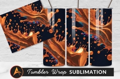 Bronze Liquid Splash Abstract Background Tumbler Png Product Image 1
