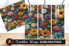 Floral Impressionist Style With Tumbler Png Element Product Image 1