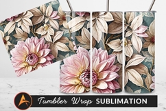 Pink And Beige Floral Elegant Illustration Product Image 1