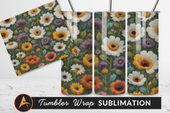 Painted Wildflower Garden Pattern Tumbler Png Product Image 1