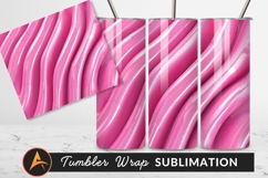 Pink Abstract Lines Tumbler Png Template Design Product Image 1