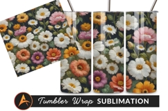 Painted Floral Design With Dark Background Product Image 1