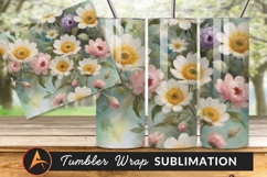 Pastel Floral Arrangement For Tumbler Png Designs Product Image 1
