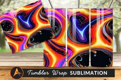 Vibrant Color Swirls Abstract Modern Background Tumbler Png Product Image 1