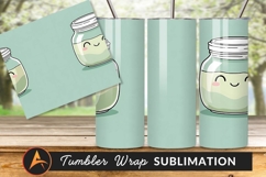 Cute Glass Jars With Smiling Faces Tumbler Png Product Image 1