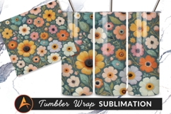 Whimsical Floral Oil Painting Pattern Background Product Image 1