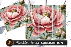 Elegant Pink Poppy Floral Pattern Illustration Product Image 1