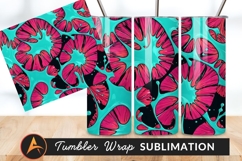 Abstract Art Pink And Turquoise Tumbler Png Product Image 1
