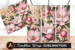 Pink Peonies And Buds Floral Seamless Pattern Product Image 1