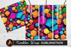 Colorful Hexagon Candy Tumbler Png Background Product Image 1