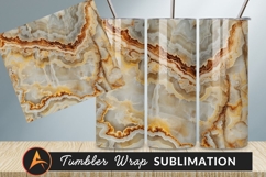 Polished Onyx Stone Texture With Warm Tones Tumbler Product Image 1