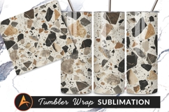 Modern Terrazzo Stone Texture For Tumbler Png Product Image 1