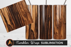 Dark Exotic Wood Grain Tumbler Png Product Image 1