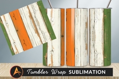Distressed Wood Planks In Irish Flag Colors Tumbler Product Image 1