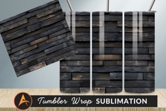 Dark Charred Wood Planks Texture Background Product Image 1