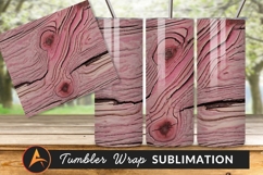 Rose Painted Wood Surface Tumbler Png Product Image 1