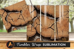 Stacked Firewood Close Up Texture Detail Tumbler Product Image 1