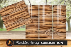 Seamless Cartoon Wooden Planks Tumbler Png Product Image 1