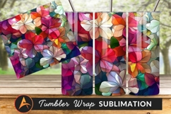 Abstract Floral Pattern Tumbler Png Design Product Image 1