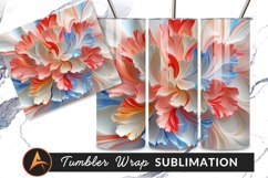 Abstract Fluid Flower Art For Tumbler Png Product Image 1