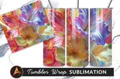 Abstract Floral Arrangement Tumbler Png Design Product Image 1