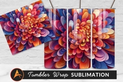 Abstract Colorful Flower Petals Tumbler Png Product Image 1