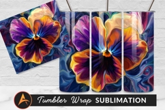 Abstract Floral Swirl Art For Tumbler Png Product Image 1