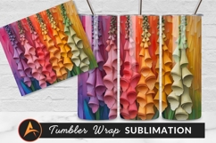 Colorful Digitalis Flowers Botanical Illustration Tumbler Product Image 1