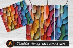 Colorful Wooden Textured Shapes Background For Tumbler Png Product Image 1