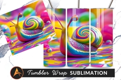 Colorful Candy Snail Tumbler Png Sweet Design Product Image 1