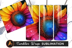 Colorful Flower Petals With Water Droplets Detail Tumbler Product Image 1