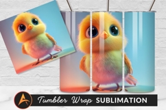 Cute Yellow Chick With Big Eyes Illustration Product Image 1